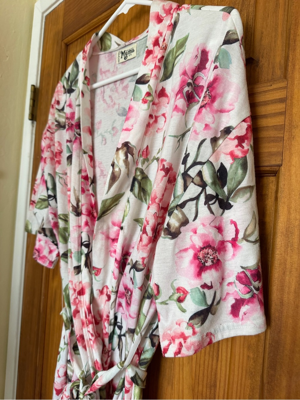 Show Me Your MuMu Pink Floral Midi Wrap Dress - Picture 2 of 8